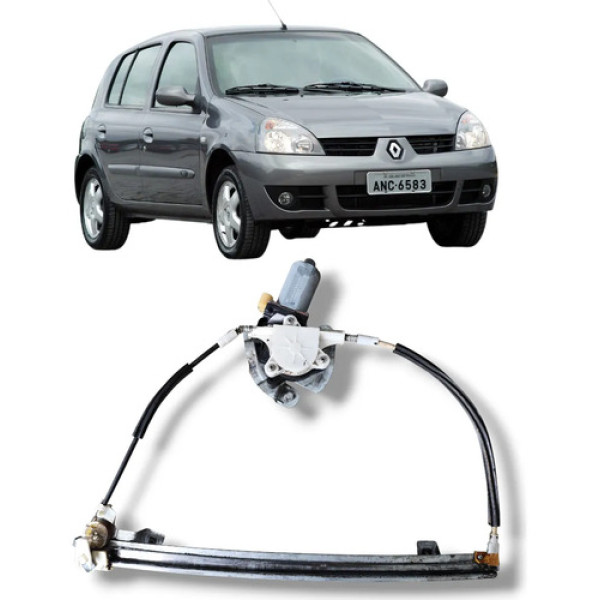 Máquina De Vidro Porta Dianteira Esquerda Clio Até 12 Symbol