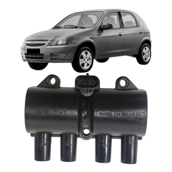 Bobina Ignição Celta Corsa Meriva Montana Prisma1.0 1.4 1.8 