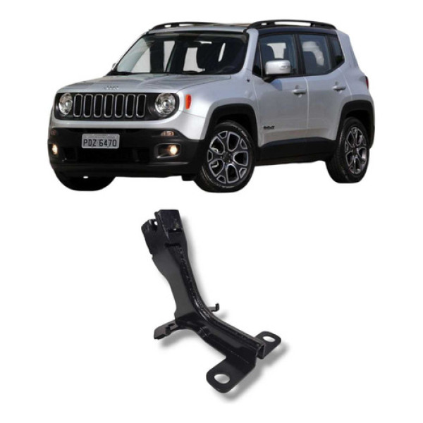 Suporte Central Bancos Traseiros Jeep Renegade 2016 A 2021 Preto