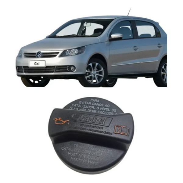 Tampa Óleo Motor Volkswagen Gol G5 G6 Fox Golf Polo Original Preto