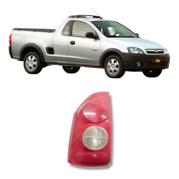 Lanterna Traseira Esquerda Montana 2003 A 2010 Esquerdo/motorista Vermelho