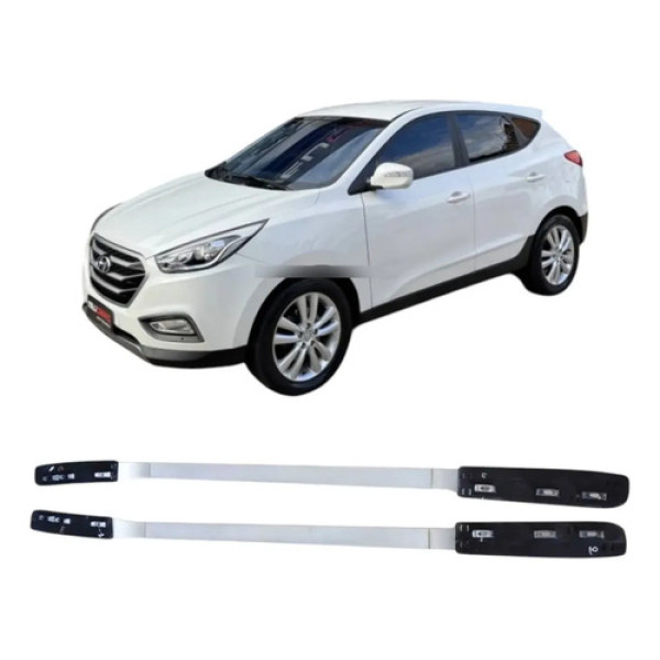  Travessa Rack Teto Hyundai Ix35 2012 A 2015  Prateado