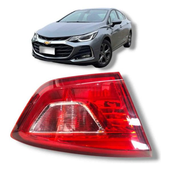 Lanterna Traseira Esquerda Gm Cruze 2017 2022 Esquerdo/motorista Vermelho