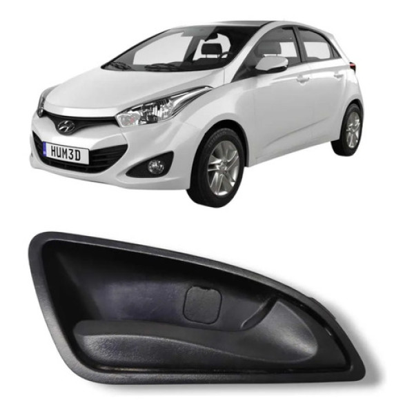 Maçaneta Interna Direita Hyundai Hb20 2013 2019 Original Preto