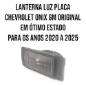 Lanterna Luz Placa Do Chevrolet Onix De 2020 A 2025 Original