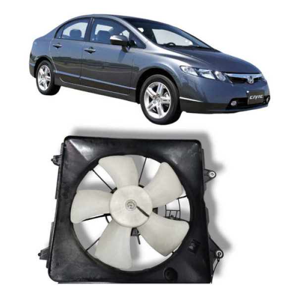 Ventoinha Eletroventilador Com Defletor Honda Civic Original