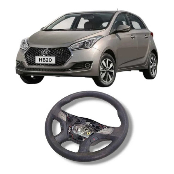 Volante Direção Hyundai Hb20 2013 2019 Original Preto