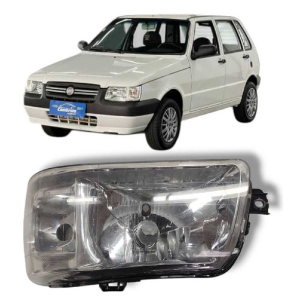 Farol Dianteiro Esquerdo Fiat Uno 2008 A 2012 Original Esquerdo/motorista