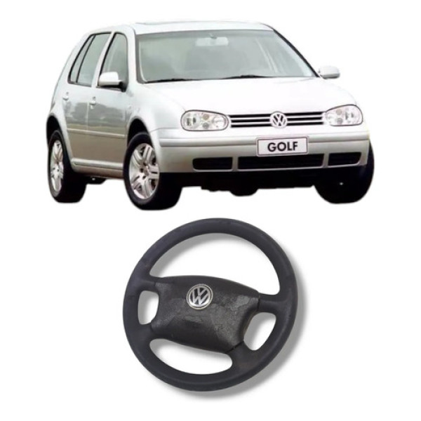 Volante Direção Vw Golf Sapão 1999 2006 Original Preto