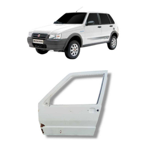 Porta Dianteira Esquerda Uno Fiorino 2005 2006 A 2013 Dianteira Esquerda Branco