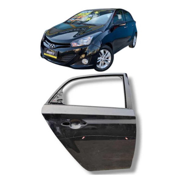 Porta Traseira Direita Hb20 Hatch 2013 2019 Traseira Direita Preto