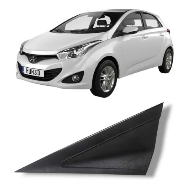 Moldura Externo Retrovisor Esquerdo Hyundai Hb20 2013 2019 Preto