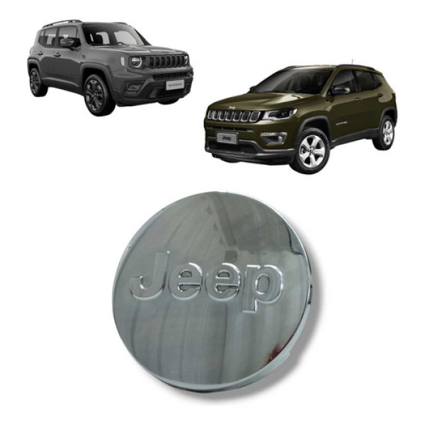 Calotinha Cromada Central Roda Jeep Renegad Compass Original