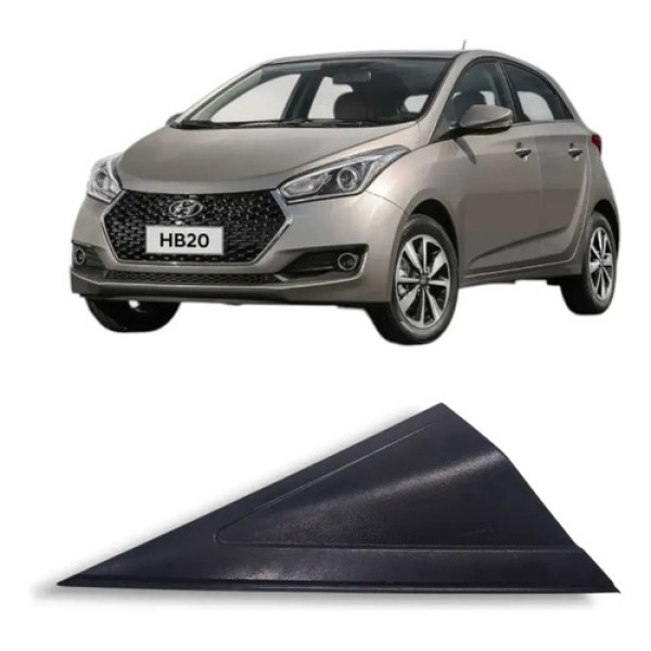 Acabamento Externo Retrovisor Direito Hyundai Hb20 2013 2019 Preto