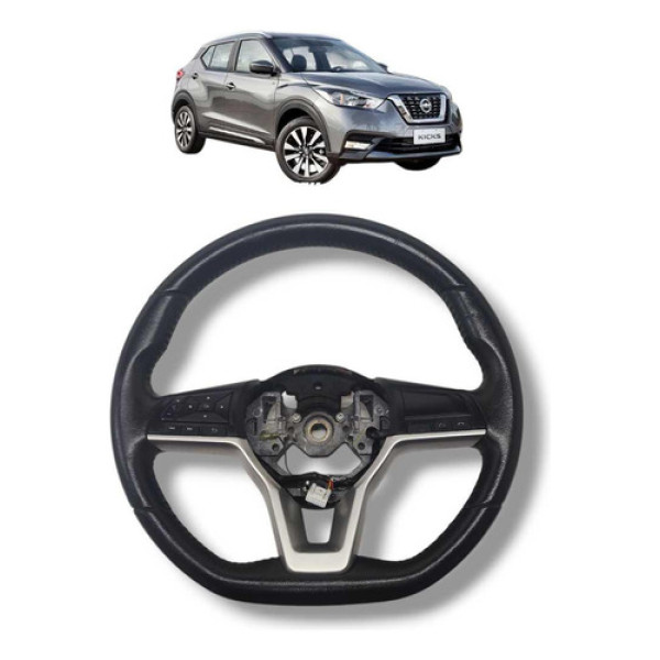 Volante E Comandos Nissan Kicks 2017 A 2021 Original Preto