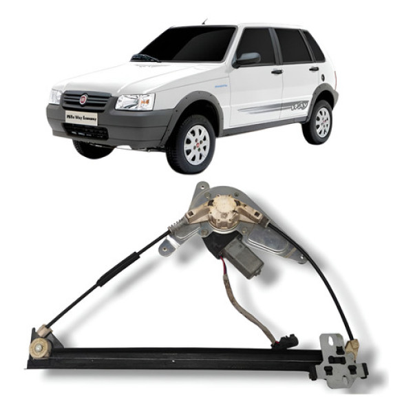 Máquina Vidro Dianteiro Esquerdo Fiat Uno 2008 2013 Original