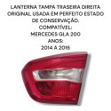  Lanterna Tampa Traseira Direita Mercedes Gla 200 Original 