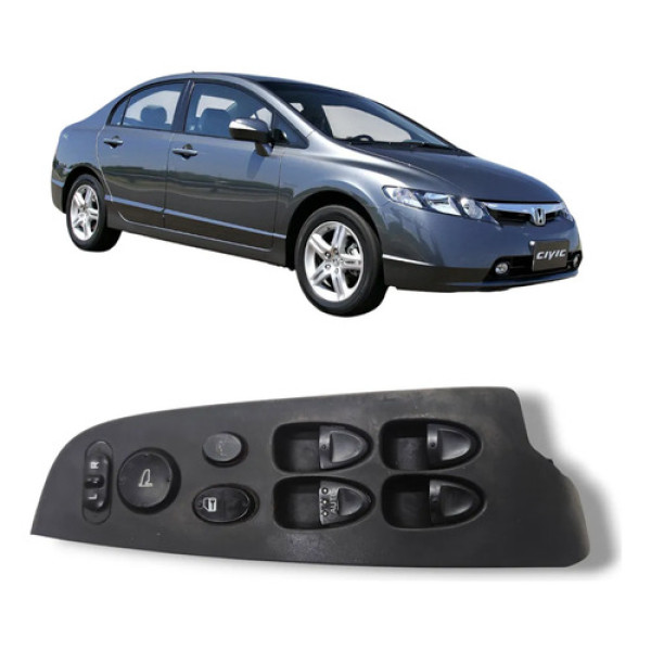 Comando Vidro Dianteiro Esquerdo Honda Civic 2007 2011