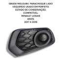 Grade Moldura Parachoque Lado Esquerdo Renault Logan