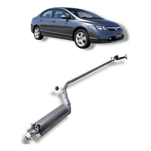  Escapamento Tubo Intermediário Honda Civic 2007 2011