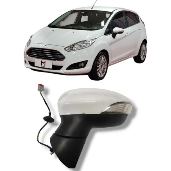Retrovisor Esquerdo New Fiesta 2013 A 2019 C/ Pisca
