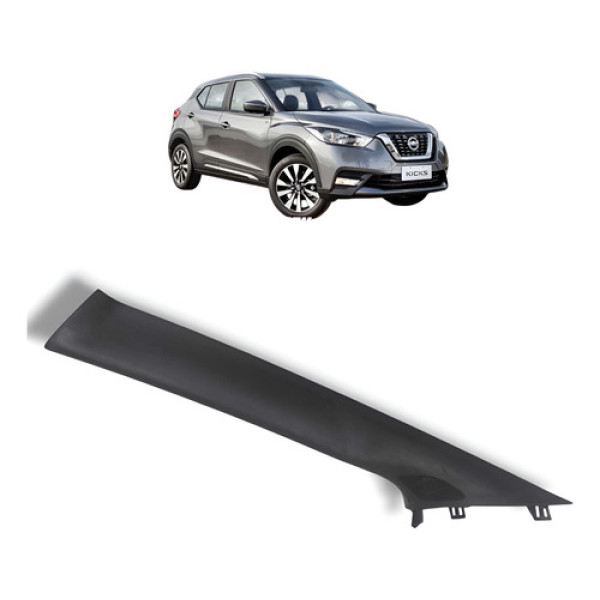 Moldura Coluna Esquerda Parabrisa Nissan Kicks 2017 A 2021
