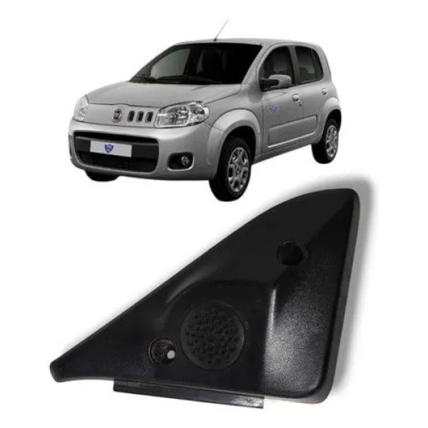 Moldura Interna Retrovisor Fiat Uno Fiorino 2012 2020 Preto