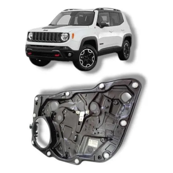 Forro Porta Interno Dianteiro Direito Jeep Renegade  Preto
