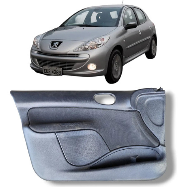 Forro Porta Dianteira Esquerda Peugeot 206 207 2009 2014  Preto