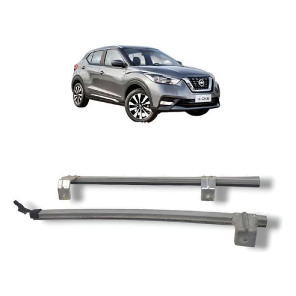 Par Guia Vidro Dianteiro Esquerdo Nissan Kicks 2017 A 2021