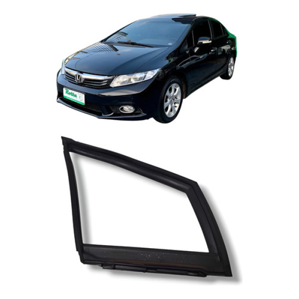 Borracha Vidro Fixo Dianteiro Direito Honda Civic 2012/2016