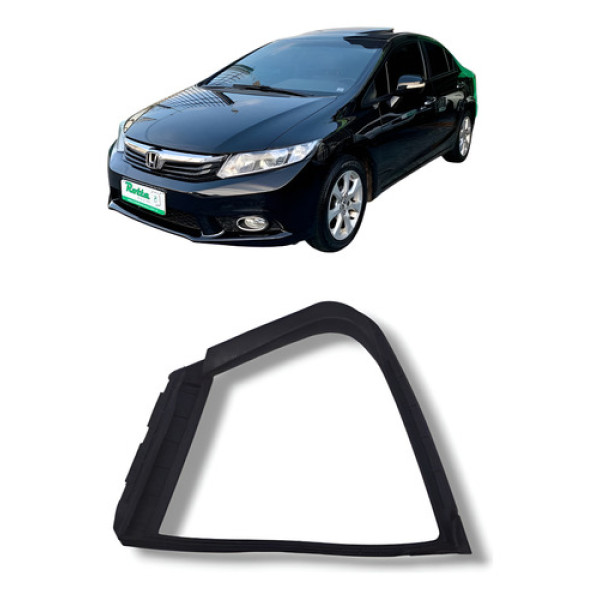 Borracha Vidro Fixo Traseiro Esquerdo Civic 2012 A 2016