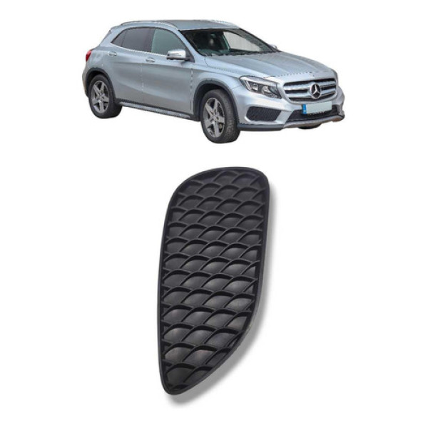 Tela Grade Farol Milha Direito Mercedes Gla 200 2015 2018 Preto Direito