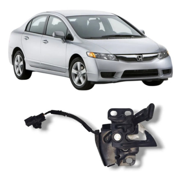 Fechadura Capo Dianteiro Civic 2007 2008 A 2011 C/ Sensor