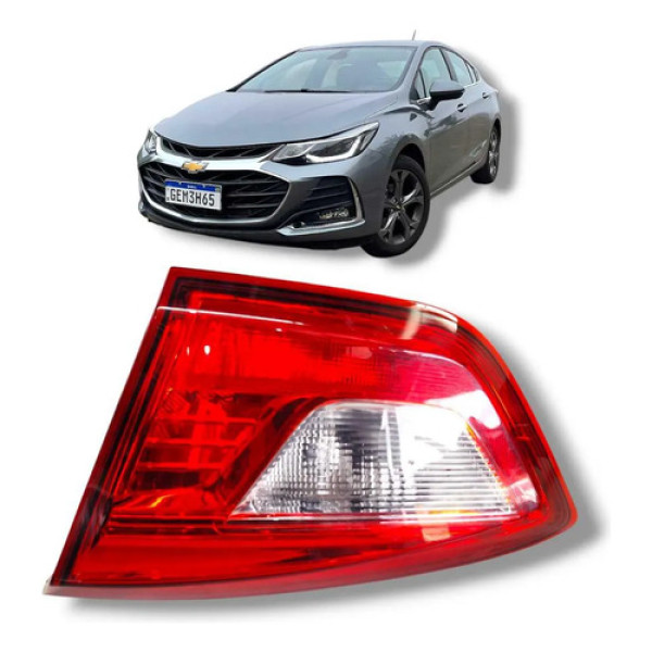 Lanterna Traseira Direita Cruze 2017 2023 Sedan (mala) Esquerdo/motorista Vermelho