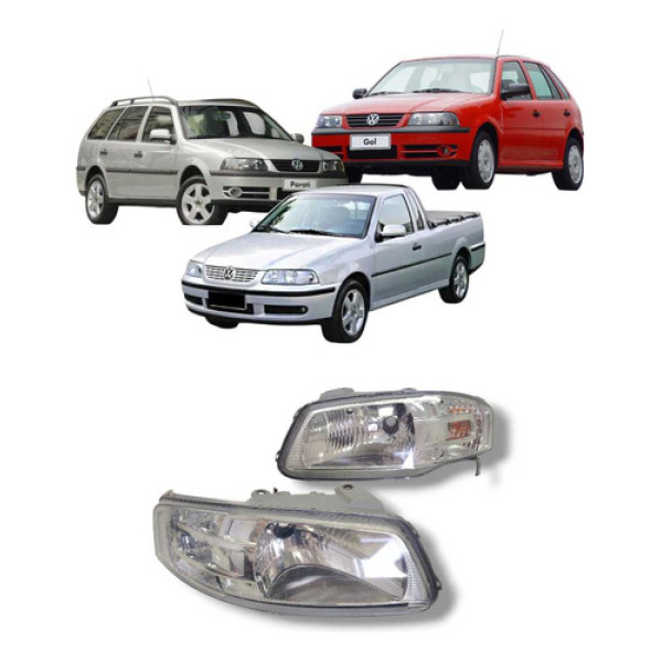 Par Farol Dianteiro Vw Gol Parati Saveiro 2005 A 2014 Ambos Lados