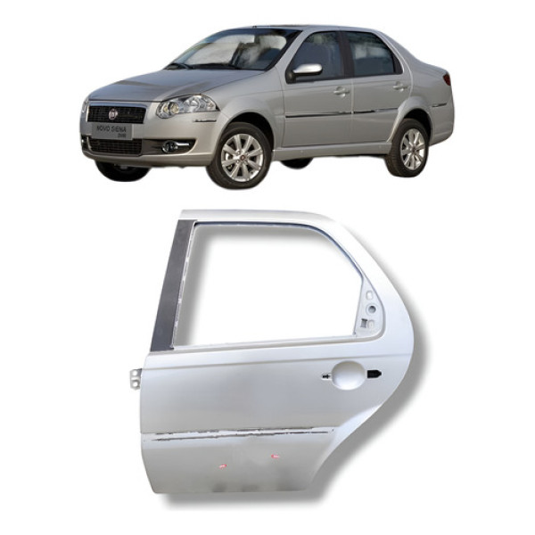 Porta Traseira Esquerda Fiat Siena 2008 2012 Original