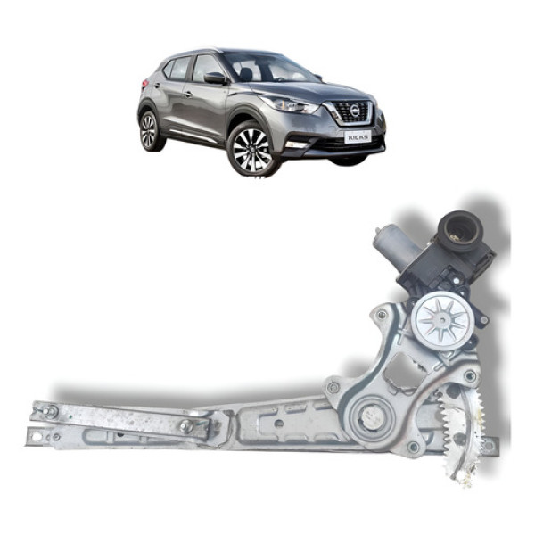 Máquina Vidro Dianteiro Esquerdo Nissan Kicks 2017 A 2021