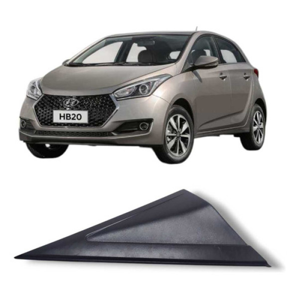 Acabamento Externo Retrovisor Direito Hyundai Hb20 2013 2019 Preto