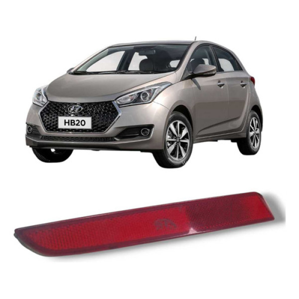 Refletor Para-choque Traseiro Direito Hyundai Hb20 2013 2019 Preto