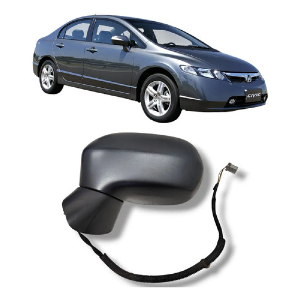 Retrovisor Esquerdo Civic 2007 2008 A 2011 S/ Pisca