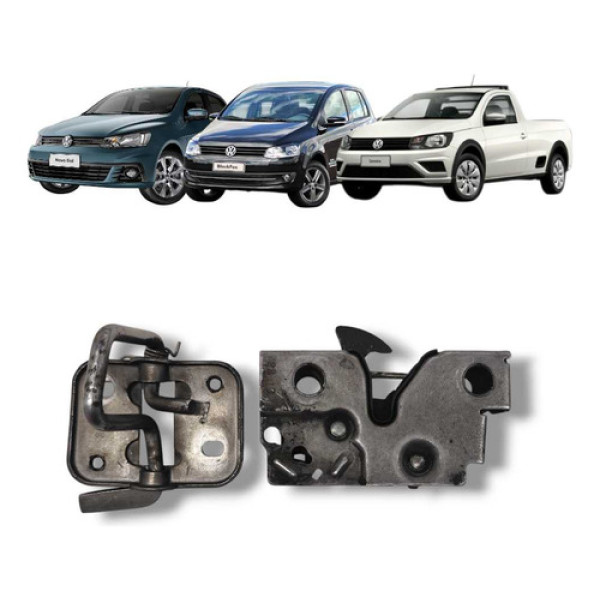 Kit Fechadura Capô Superior Inferior Vw Gol 2008 A 2016 Orig