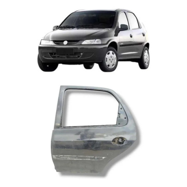 Porta Traseira Esquerda Celta 2001 2002 A 2006 Traseira Esquerda Preto