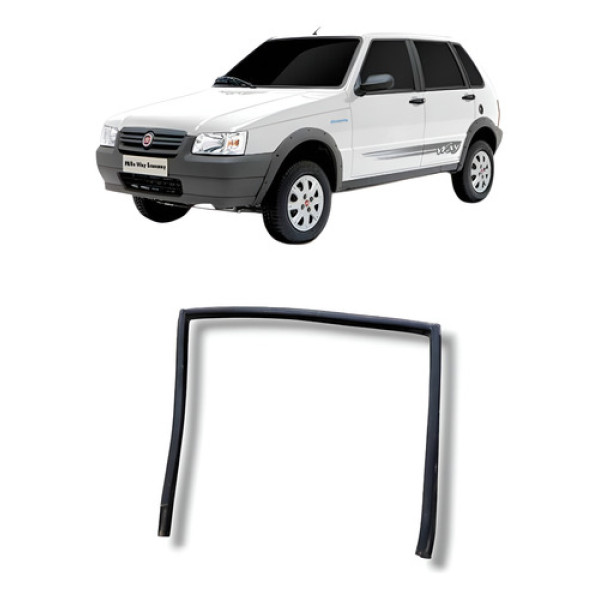 Borracha Vidro Traseiro Esquerdo Fiat Uno 2008 A 2013