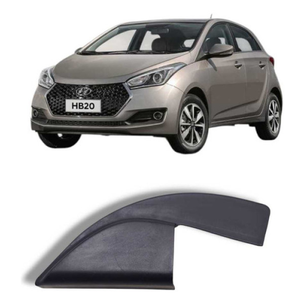 Moldura Interna Retrovisor Esquerdo Hyundai Hb20 2013 A 2019 Preto