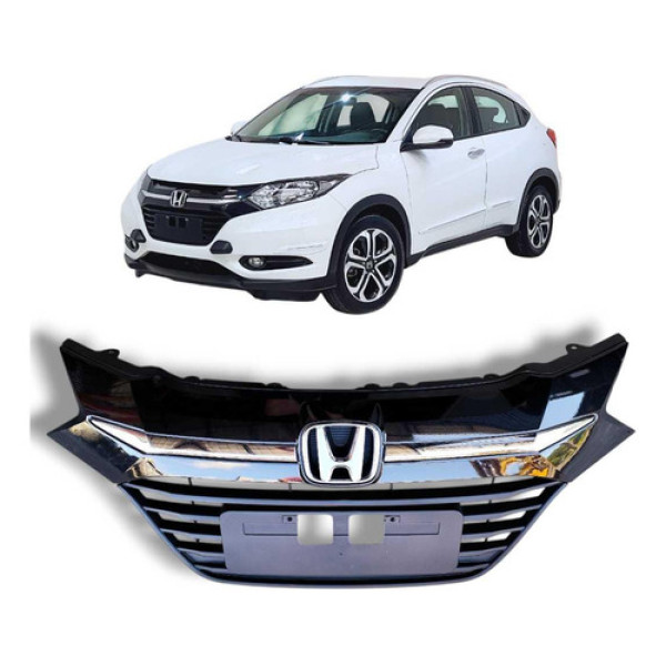 Grade Dianteira Honda Hr-v 2016 A 2018 Preto Brilhante