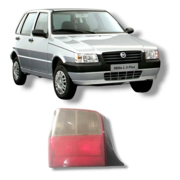 Lanterna Esquerda Fiat Uno 2004 2013 Original Esquerdo/motorista Vermelho