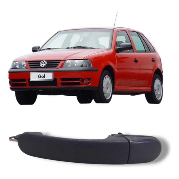 Maçaneta Externa Traseira Direita Vw Gol 1999 A 2005 Preto Traseira