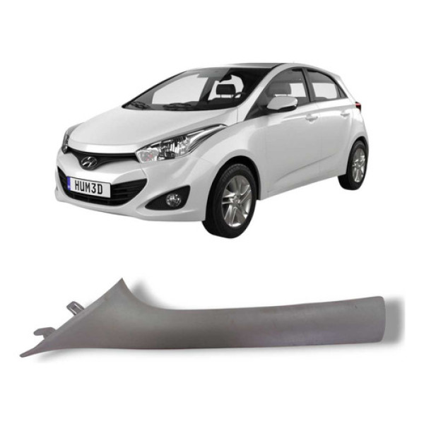 Moldura Coluna Dianteira Esquerda Hyundai Hb20 2013 A 2019 Preto