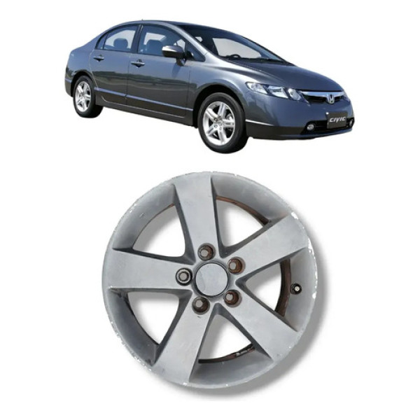 Roda Honda Civic Aro 16 5x114 Prateado